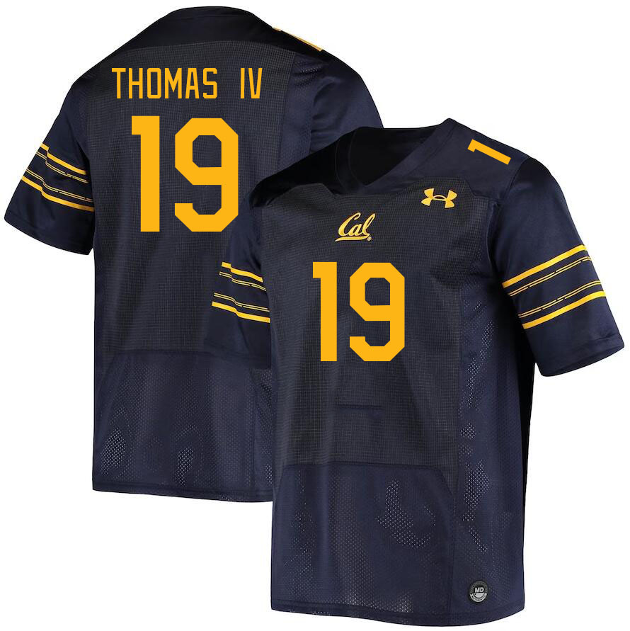 Men #19 Curlee Thomas IV California Golden Bears College Football Jerseys Stitched Sale-Navy - Click Image to Close